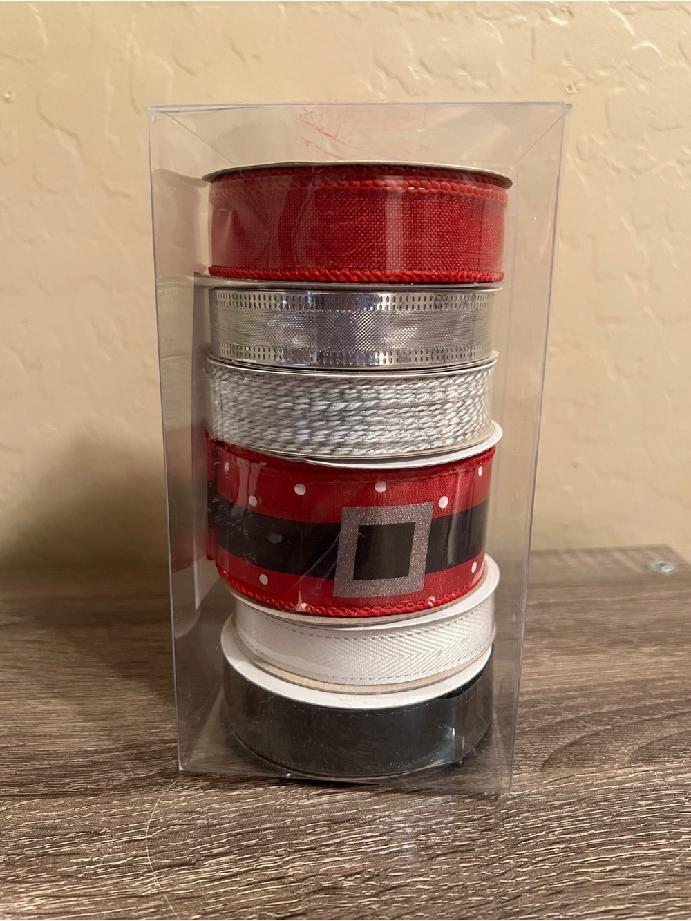 Target Wondershop Christmas Ribbon DIY Santa Red Silver Black NWT
